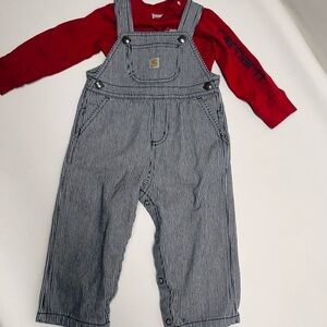 Cahartt two pieces baby boy overalls size 18M